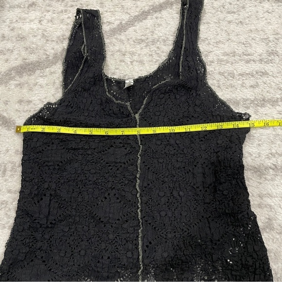 Free People Black Stretchy Lace Tank Top - Picture 9 of 10
